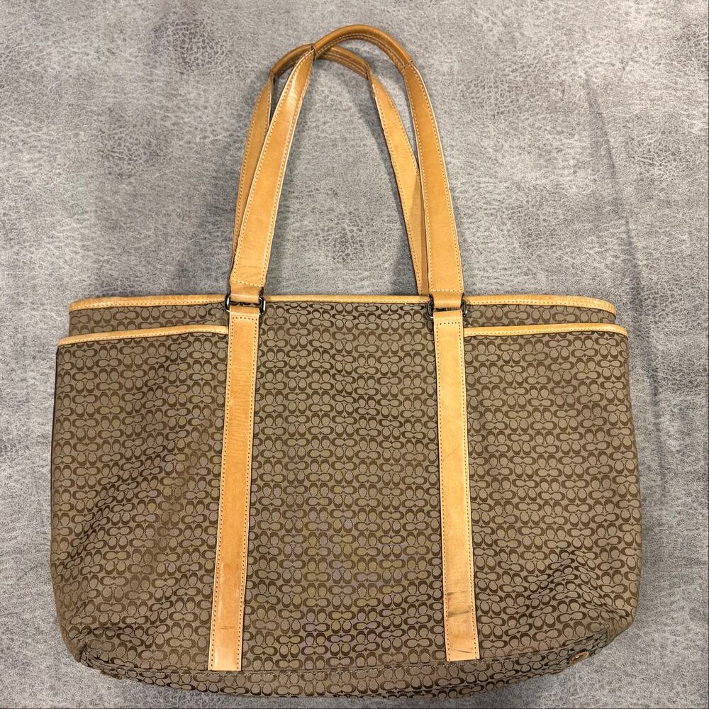 Coach Large Signature Canvas Tote Bag
